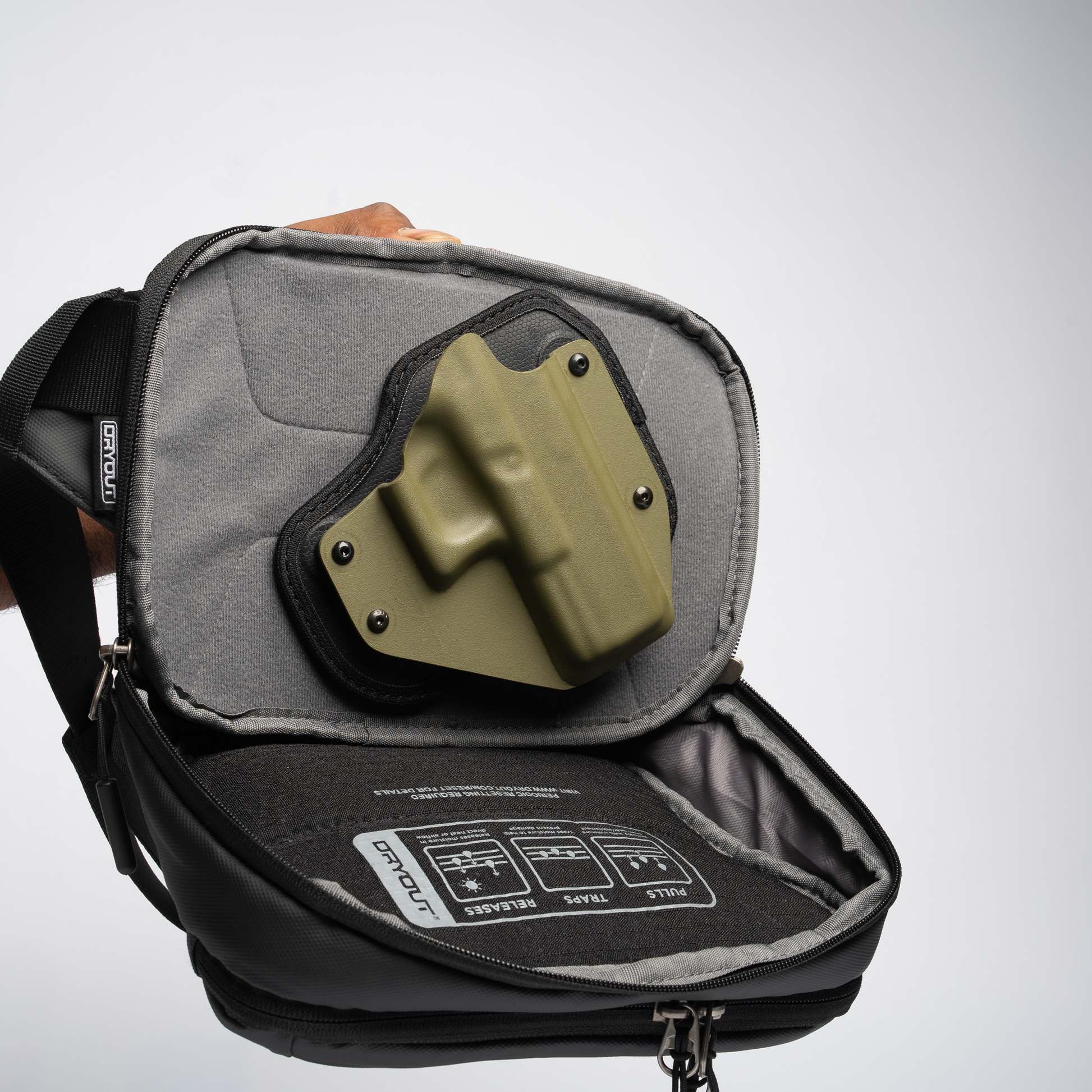 alien gear holster osprey backpack Cross-Body Carry Bag With DRYOUT Ranger Green